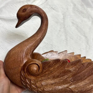 Solid Wood Swan-Shaped Serving Tray