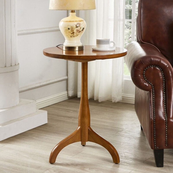 Romantic solid wood small round table - Image 7