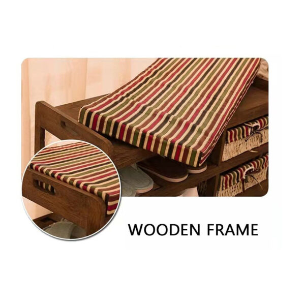 Pastoral Wooden Shoe Changing Stool - Image 7