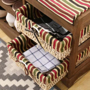 Pastoral Wooden Shoe Changing Stool