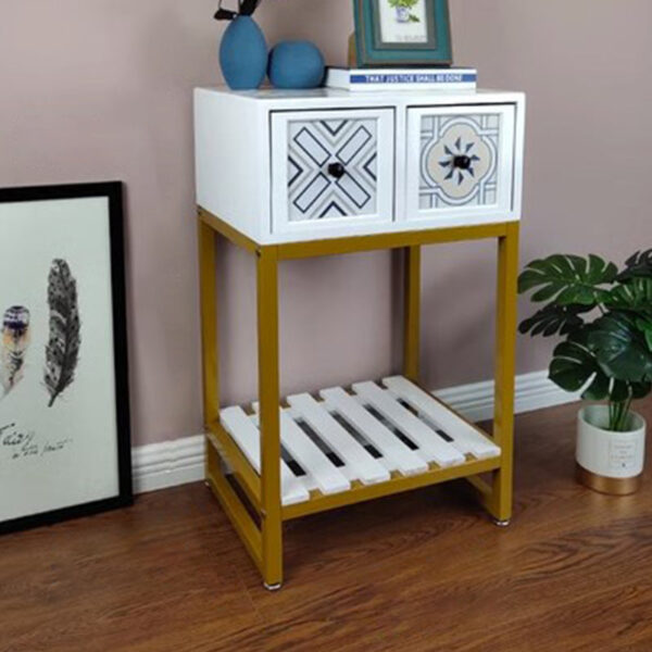 Painted Wrought Iron Nightstands - Image 9