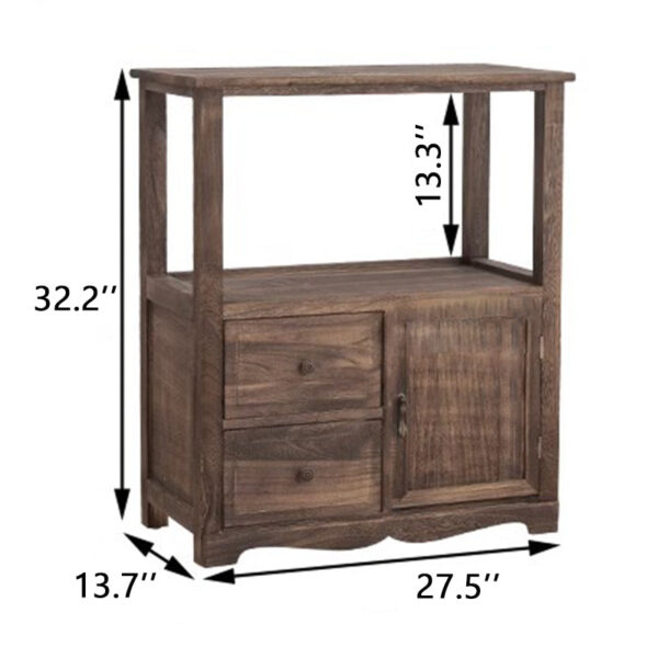 Solid Wood Hollow Two Drawer Nightstands - Image 12