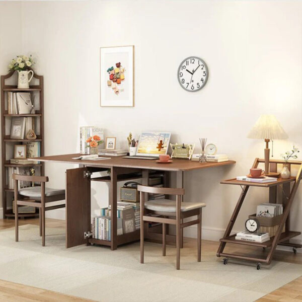 Folding Solid Wood Movable Table - Image 3