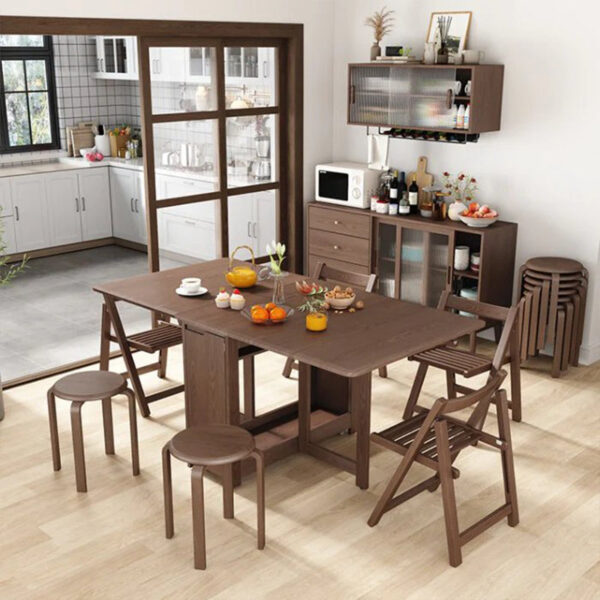Folding Solid Wood Movable Table - Image 7
