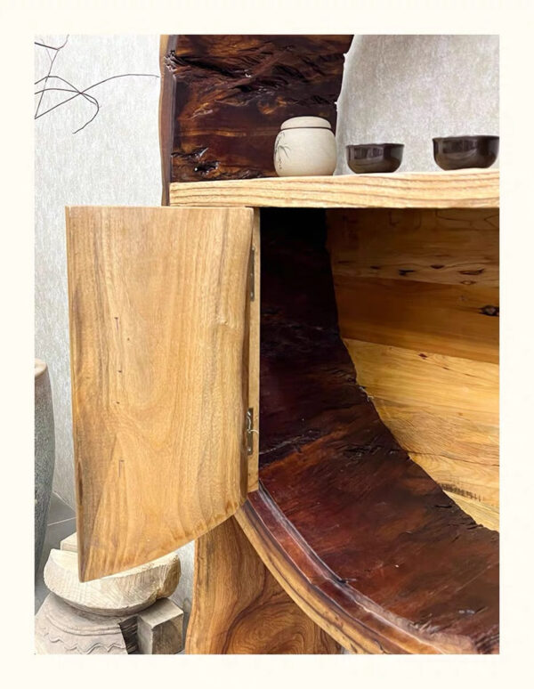 Designer Round Storage Cabinet - Image 4