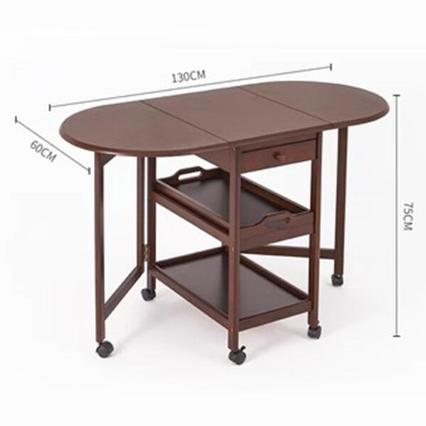 Mobile End Table With Removable Tray And Storage Shelves - Image 8