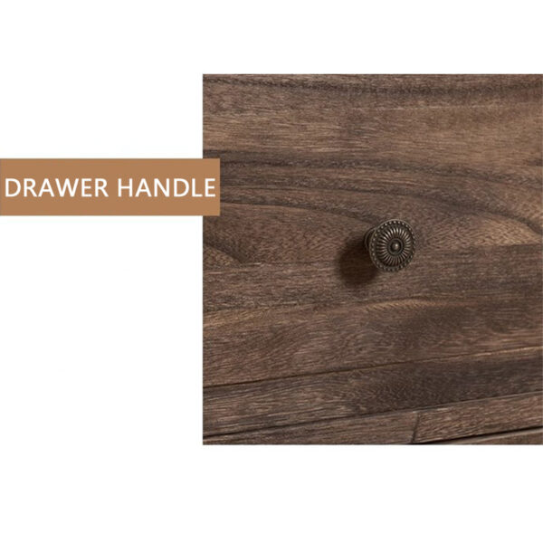 Solid Wood Hollow Two Drawer Nightstands - Image 2
