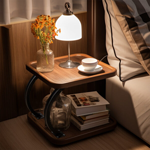 Movable Solid Wood End Table - Image 9