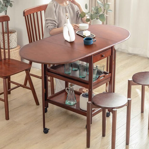 Mobile End Table With Removable Tray And Storage Shelves - Image 11