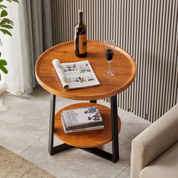 Round Double Layer Side Table - Image 4
