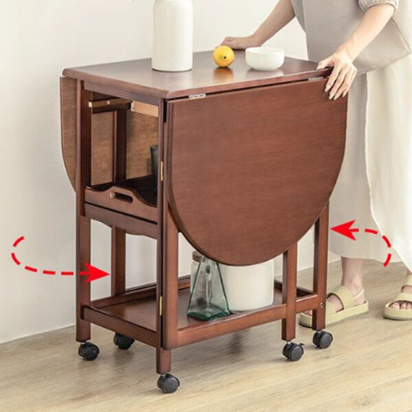 Mobile End Table With Removable Tray And Storage Shelves - Image 10