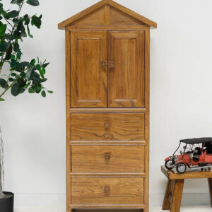 Elm Wood Storage Side Cabinet