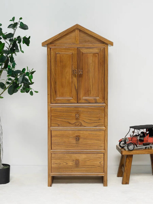 Elm Wood Storage Side Cabinet