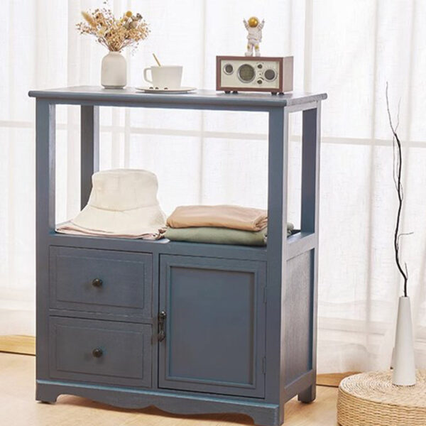 Solid Wood Hollow Two Drawer Nightstands - Image 7