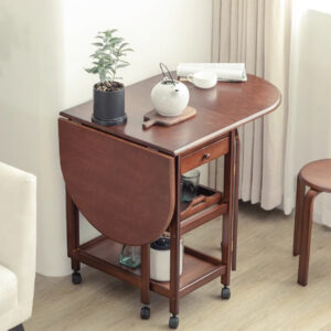 Mobile End Table With Removable Tray And Storage Shelves