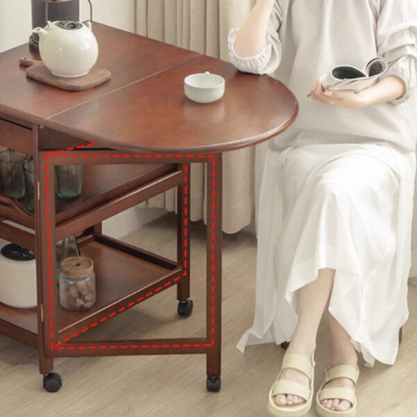 Mobile End Table With Removable Tray And Storage Shelves - Image 3