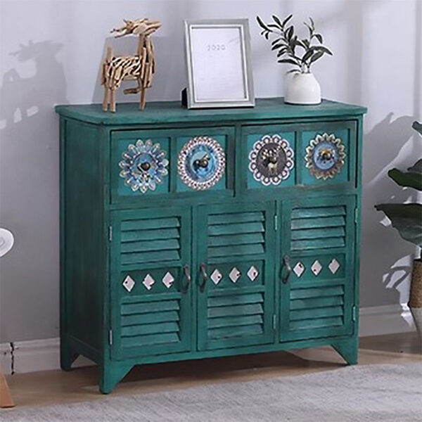 Solid Wood Double Door Shoe Cabinet - Image 12
