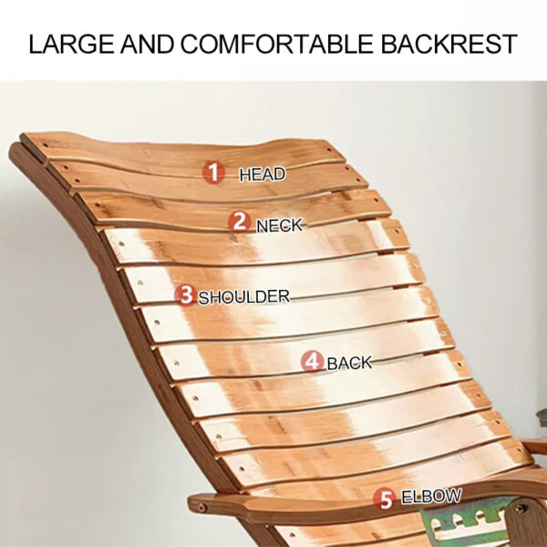 Folding Solid Wood Rocking Chair - Image 9