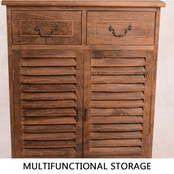 Retro Country Shutter Shoe Cabinet - Image 7