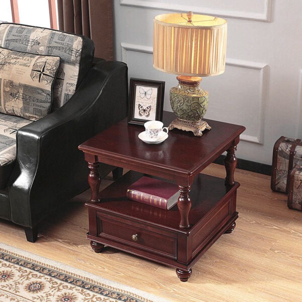 Retro solid wood side table sofa table - Image 7