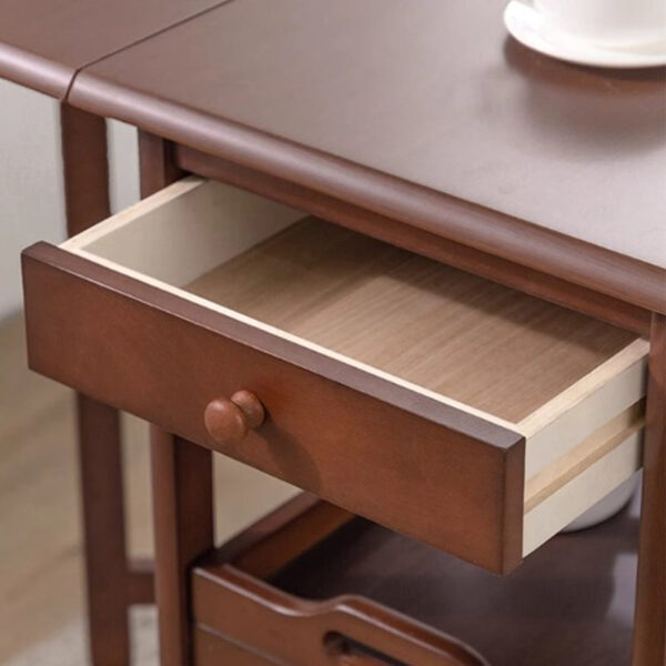 Mobile End Table With Removable Tray And Storage Shelves - Image 7