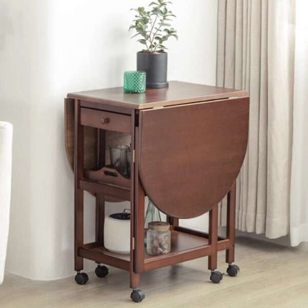 Mobile End Table With Removable Tray And Storage Shelves - Image 5