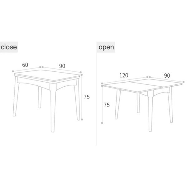 Solid Wood Folding Table - Image 4