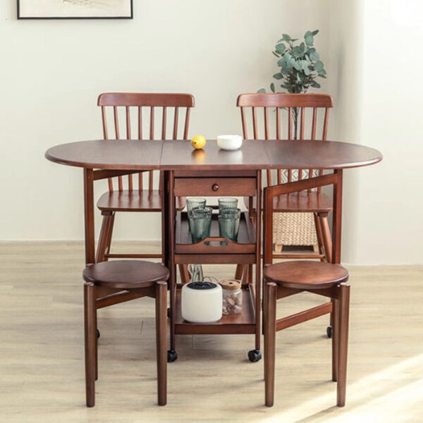 Mobile End Table With Removable Tray And Storage Shelves - Image 6