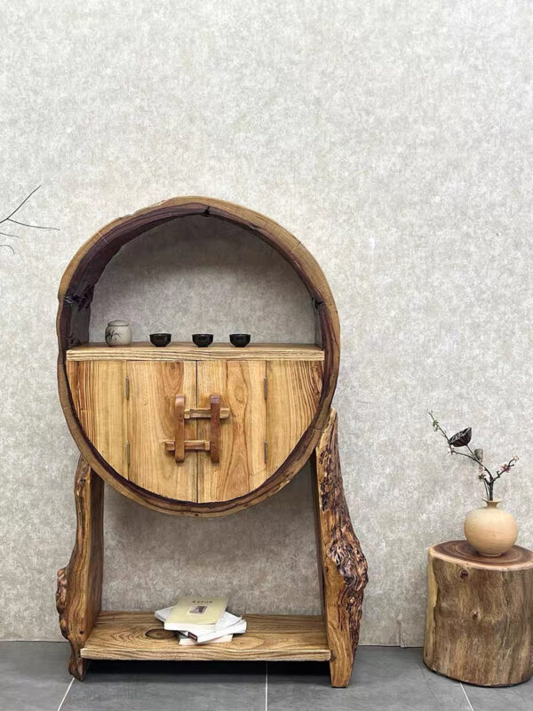 Designer Round Storage Cabinet - Image 2