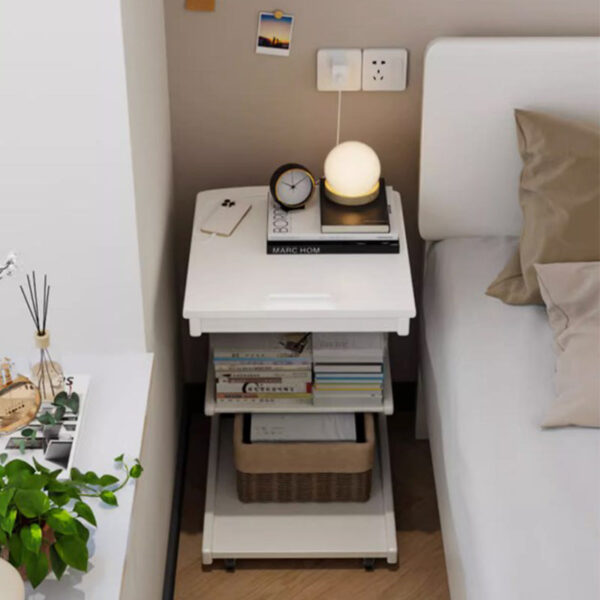 Adjustable Storage Wheeled End Table - Image 19