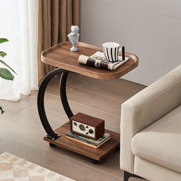Movable Solid Wood End Table - Image 8