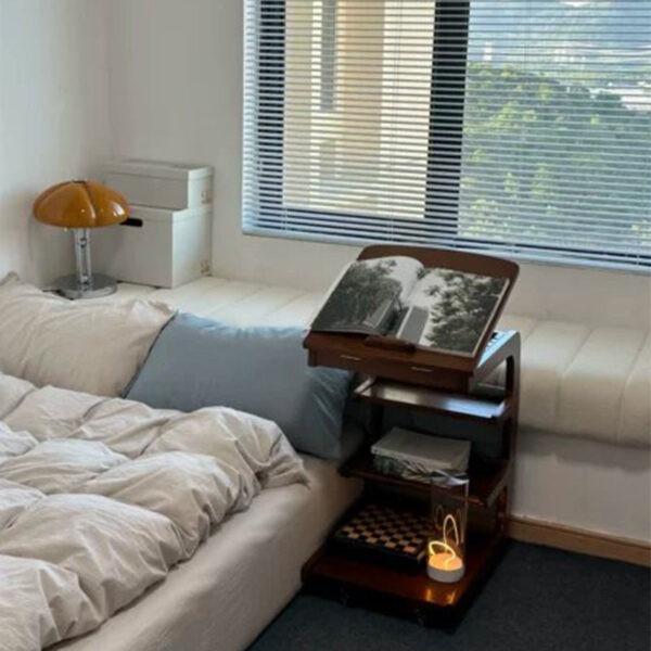 Adjustable Storage Wheeled End Table - Image 21