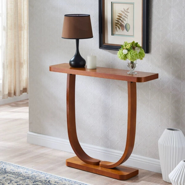 Solid wood porch table against the wall table - Image 6