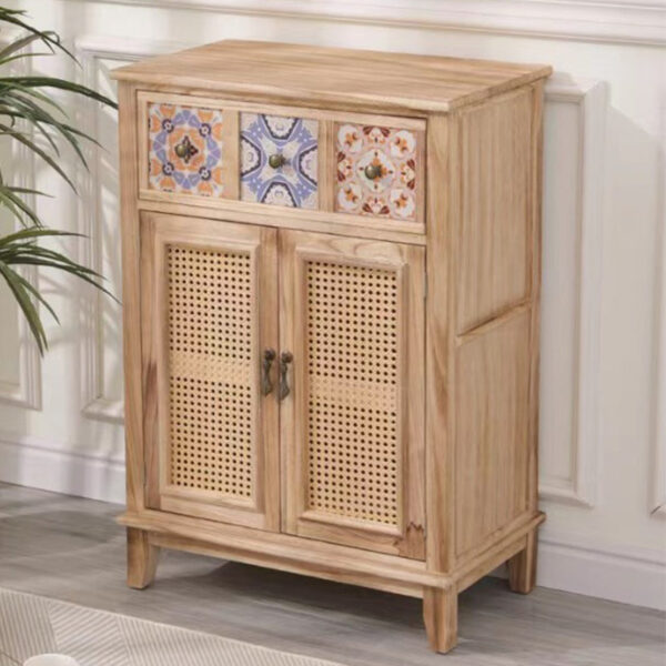 Retro Rattan Storage Cabinet - Image 5