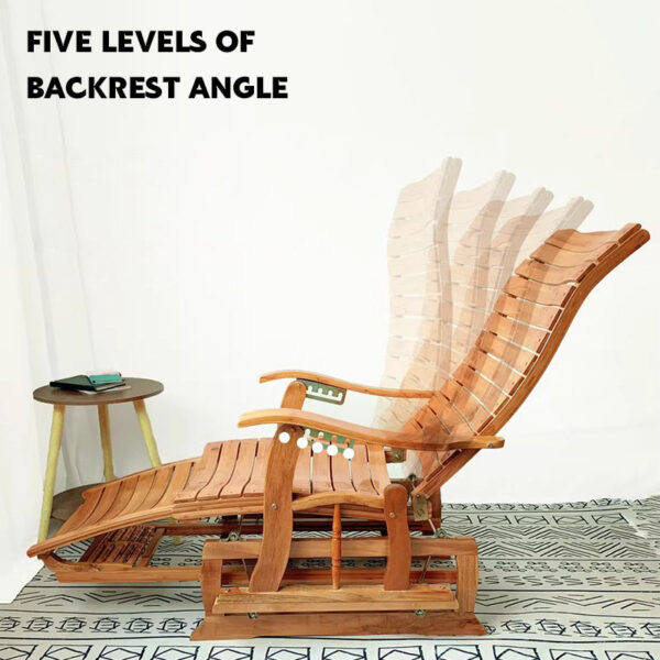 Folding Solid Wood Rocking Chair - Image 12