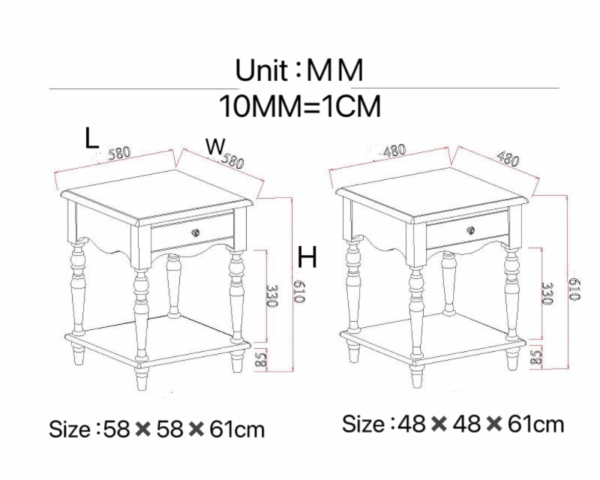 Solid wood coffee table bedside table - Image 5