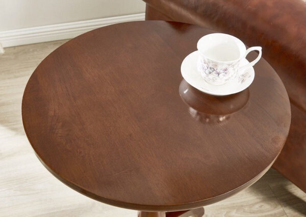 Romantic solid wood small round table