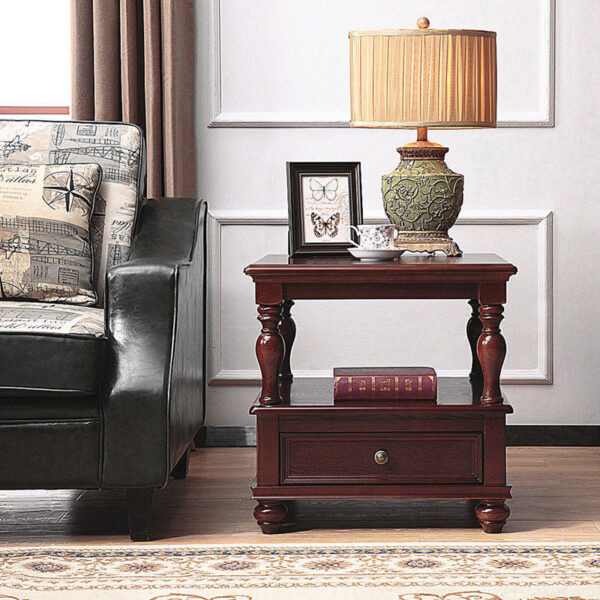Retro solid wood side table sofa table - Image 2