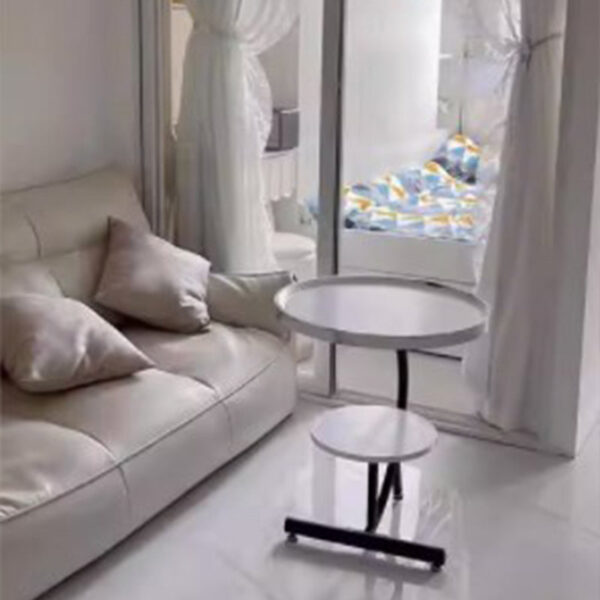 C-Shaped Two-tier Round Side Table - Image 12