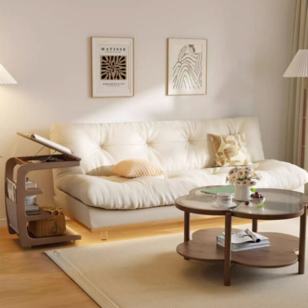 Adjustable Storage Wheeled End Table - Image 4