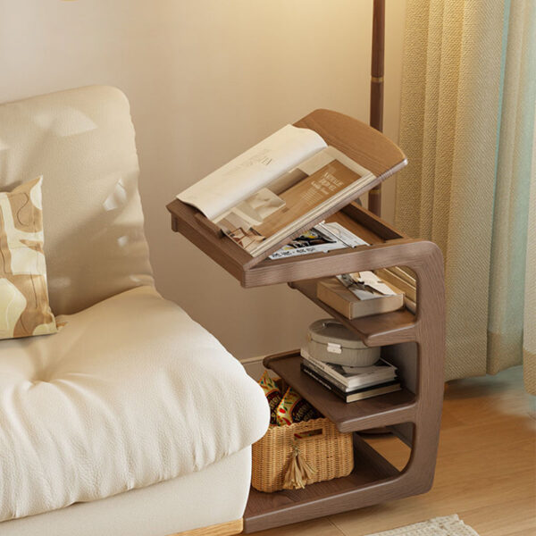 Adjustable Storage Wheeled End Table - Image 12