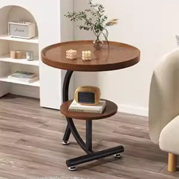 C-Shaped Two-tier Round Side Table - Image 10