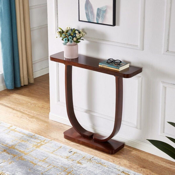 Solid wood porch table against the wall table - Image 8