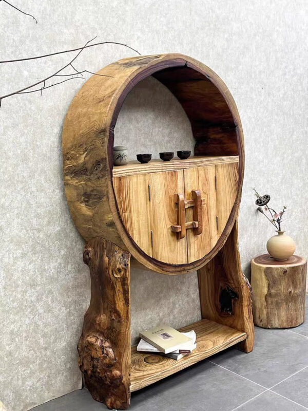 Designer Round Storage Cabinet - Image 3