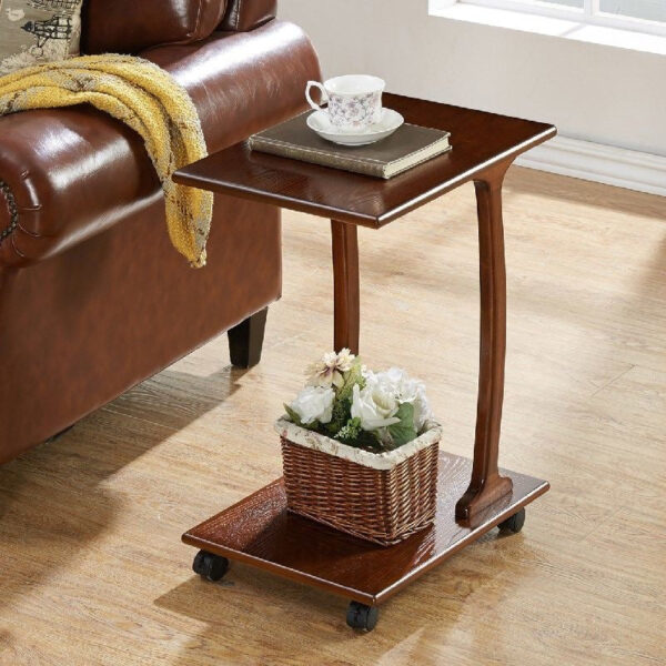Solid wood sofa side table Removable table - Image 3