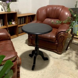 Solid wood round side table