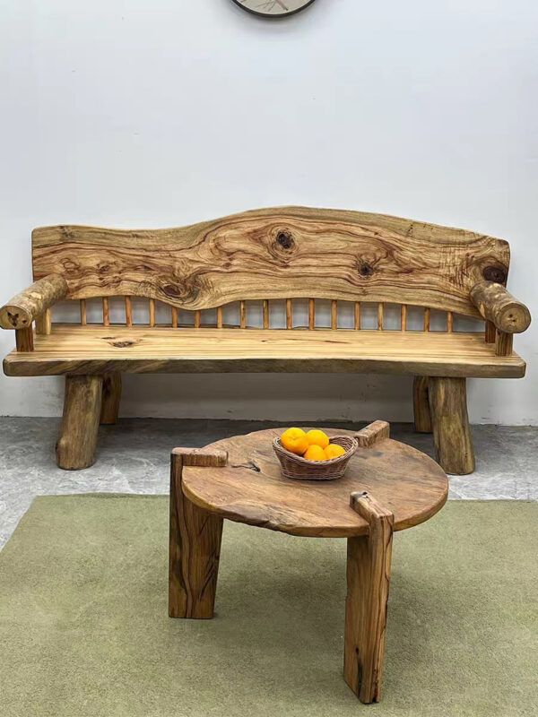 Solid Wood Round Coffee Table