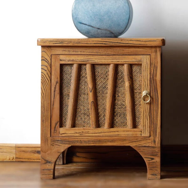 Elm solid wood bedside table - Image 6