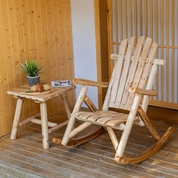 outdoor solid wood rocking chairs - Image 4
