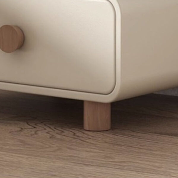 Microfiber Leather Double Drawer Nightstands